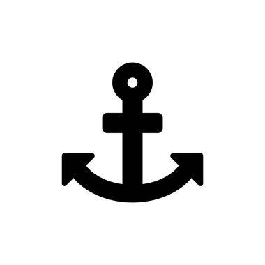 Çapa şekli simgesi beyaz arkaplanda izole edildi