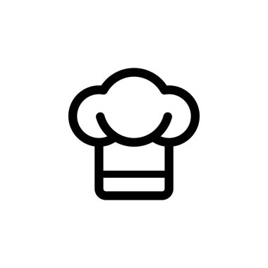 Beyaz arkaplanda şef simgesi logosu izole edildi