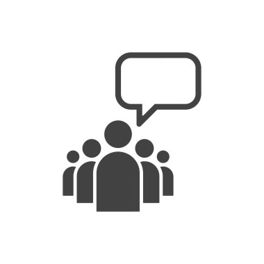 Boş konuşma baloncuğu olan bir grubun lideri