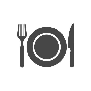 Tabak, çatal ve bıçak simgesi