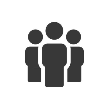 Takım çalışması simgesi logosu beyaz arkaplanda izole edildi