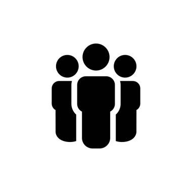 takım çalışması simgesi vektörü beyaz arkaplanda izole edildi