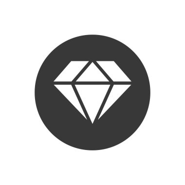 Elmas Simgesi vektörü. Web sitesi Bilgisayar ve mobil vektörü sembolü