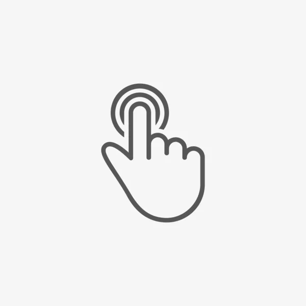 Κάντε Κλικ Στο Λογότυπο Εικονίδιο Χειρονομία — Διανυσματικό Αρχείο