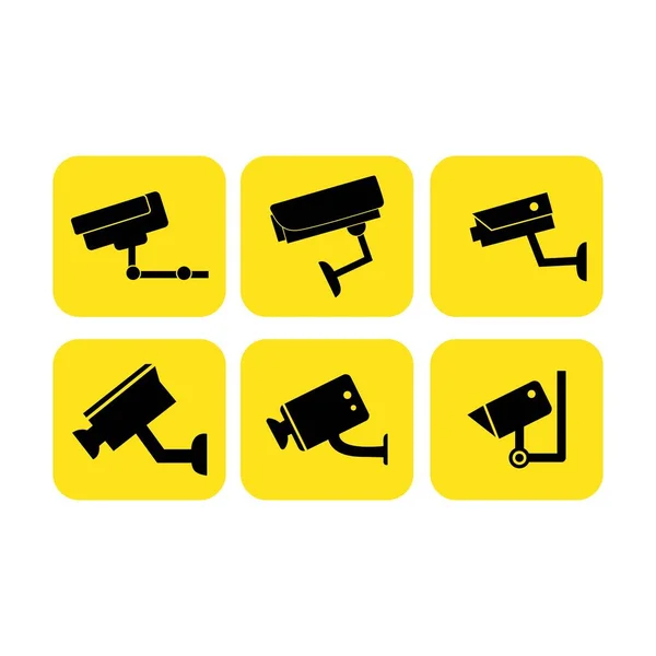 Kolekcja Nowoczesnych Logo Ikony Cctv — Wektor stockowy