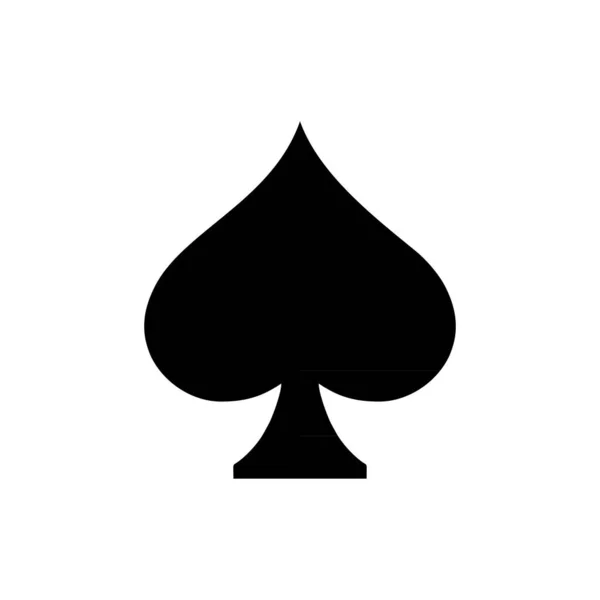 Spades Icône Vecteur Isolé Sur Fond Blanc — Image vectorielle