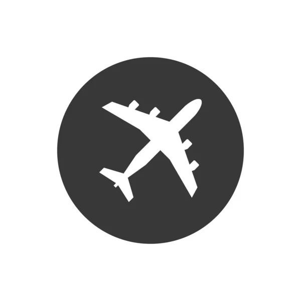 Ícone Vetor Avião Ícone Símbolo Para Web Design Plano — Vetor de Stock