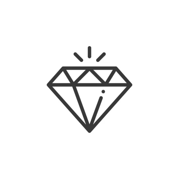 Diamante Logotipo Ícone Esboço — Vetor de Stock