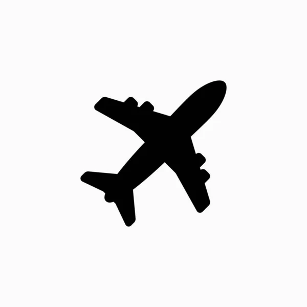 Flugzeug Symbol Vektorabbildung Flaches Design Vektor Ikone Ebene Illustration Isoliert — Stockvektor