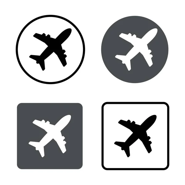 Flugzeug Symbol Oder Logo Isolierte Zeichen Symbol Vektor Illustration Hochwertige — Stockvektor