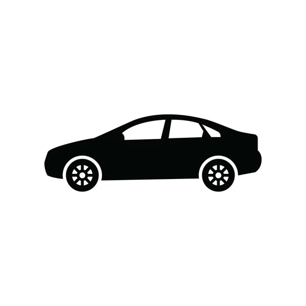 Sedán Coche Icono Vector Aislado Sobre Fondo Blanco — Archivo Imágenes Vectoriales