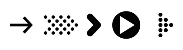 Nastavit Logo Ikony Šipky — Stockový vektor