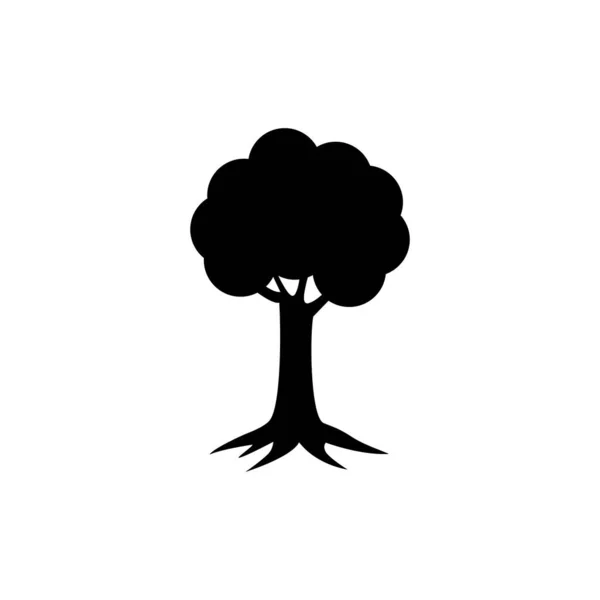 Árbol Icono Vector Aislado Sobre Fondo Blanco — Vector de stock