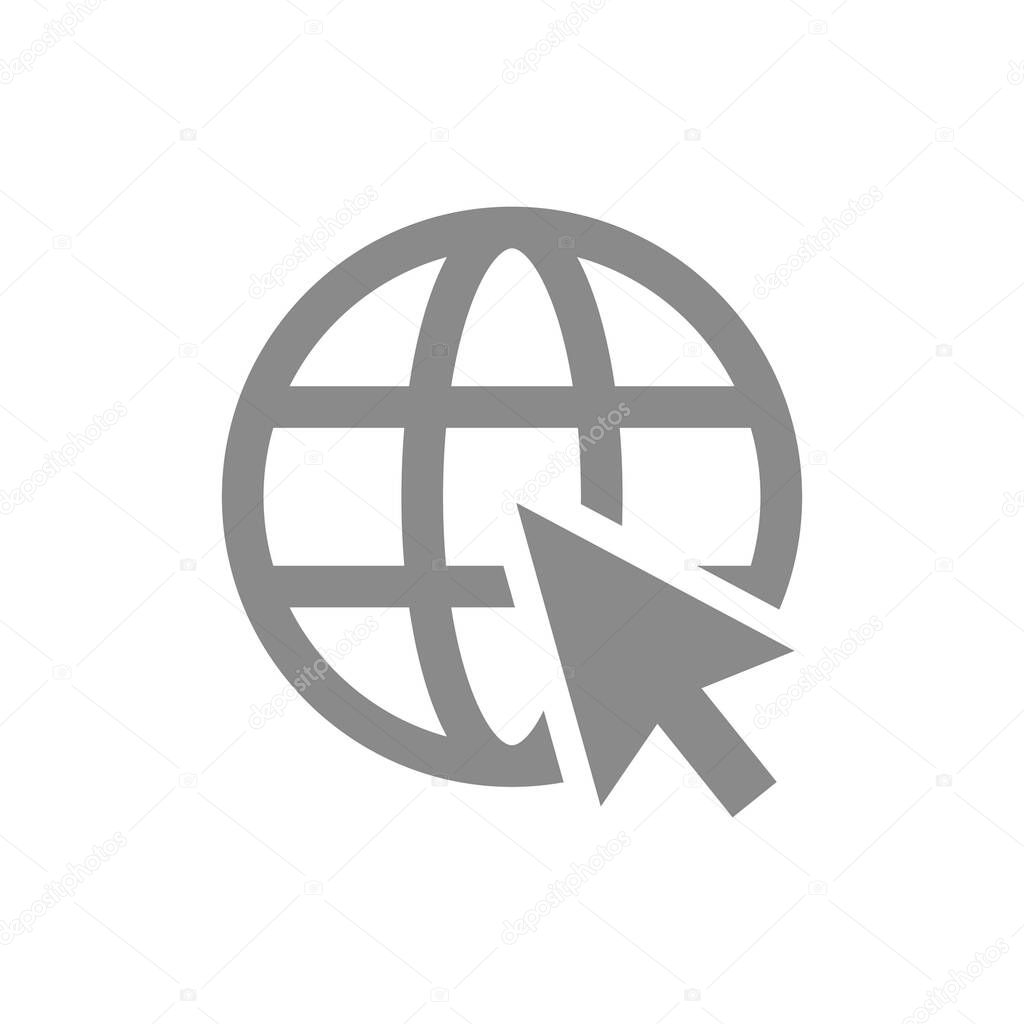 Globe go to web Flat icon