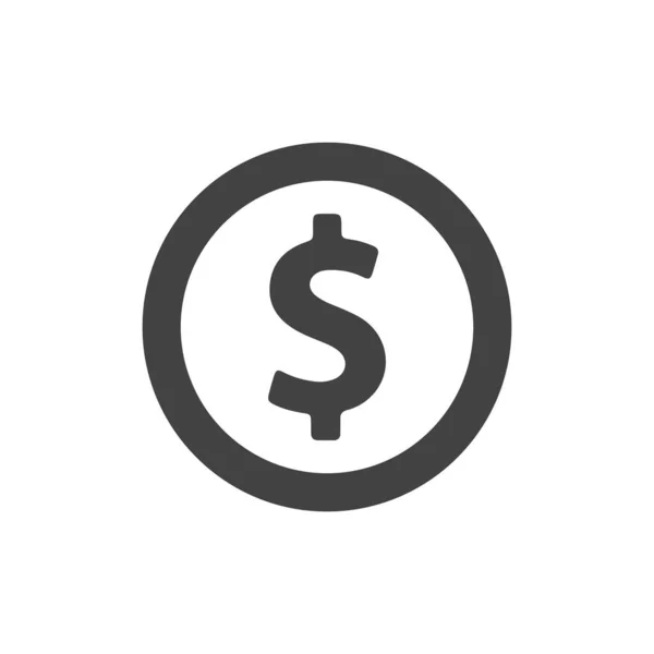 Moneda Dólar Icono Vector — Vector de stock