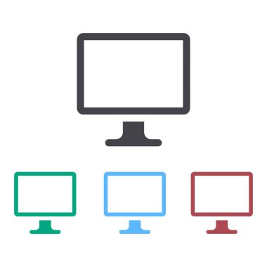 Ekran Simgesi vektörü. Web sitesi Bilgisayar ve mobil vektörü sembolü