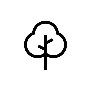 Ağaç ana hatları Simge vektörü. Web sitesi Bilgisayar ve mobil vektörü sembolü