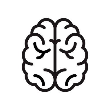 Beyin Simgesi vektörü. Web sitesi Bilgisayar ve mobil vektörü sembolü