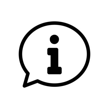 Bilgi konuşma kabarcığı sembolü