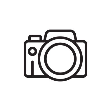 Cep kamerası ikon vektörü. Web düz tasarımı için sembol