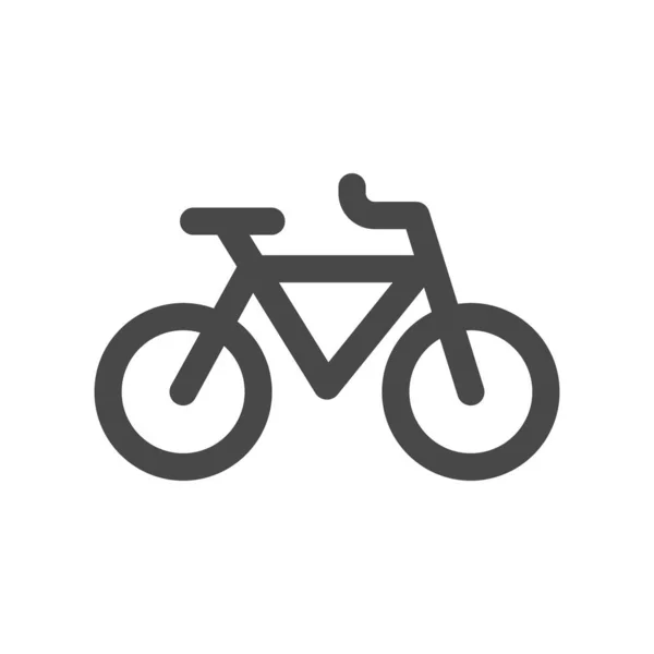 白色背景上隔离的自行车图标 — 图库矢量图片