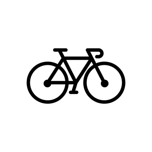 Cykel Ikon Isolerad Vit Bakgrund — Stock vektor