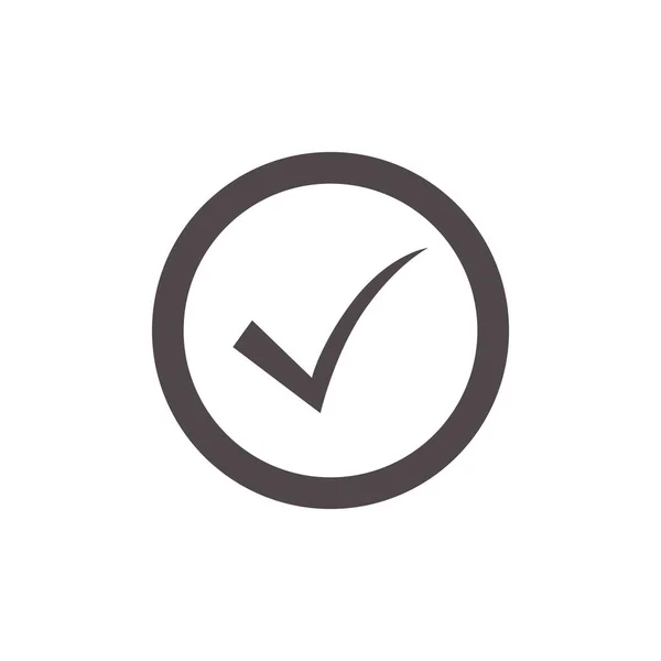 Checkmark Icon Vector Simple Flat Symbol Website Mobile Logo App — стоковый вектор