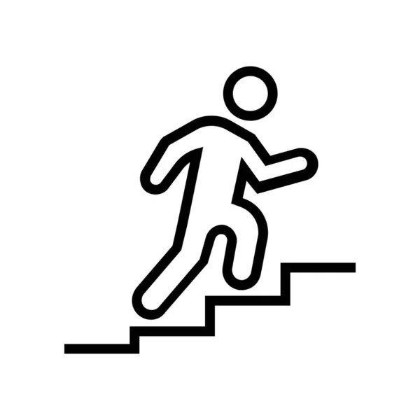 Climbing Stairs Icon Vector — Stock Vector