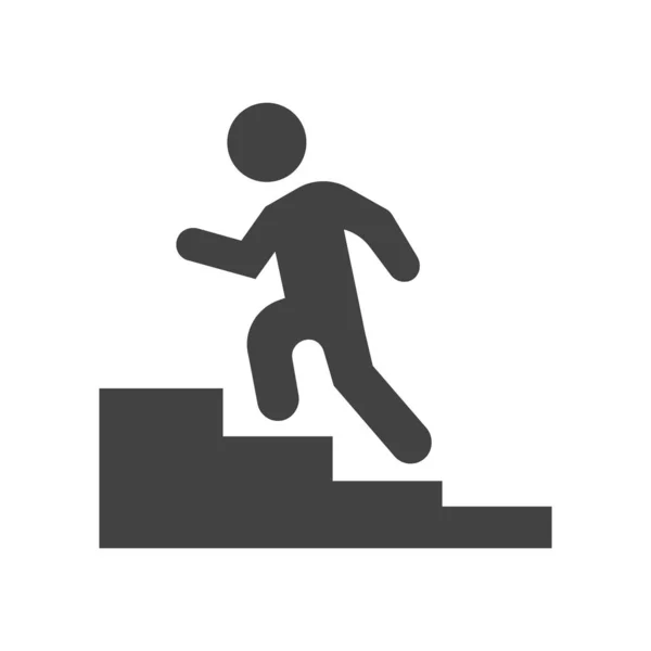 Піктограма Сходження Сходів Простий Плоский Символ Веб Сайту Мобільного Логотипу — стоковий вектор