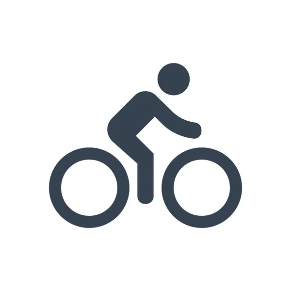 Ciclista Vector Icono Símbolo Para Sitio Web Computadora Vector Móvil — Vector de stock