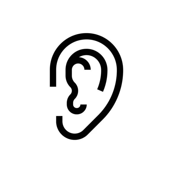 Ear Icon Vektor Symbol Pro Webovou Stránku Počítač Mobilní Vektor — Stockový vektor