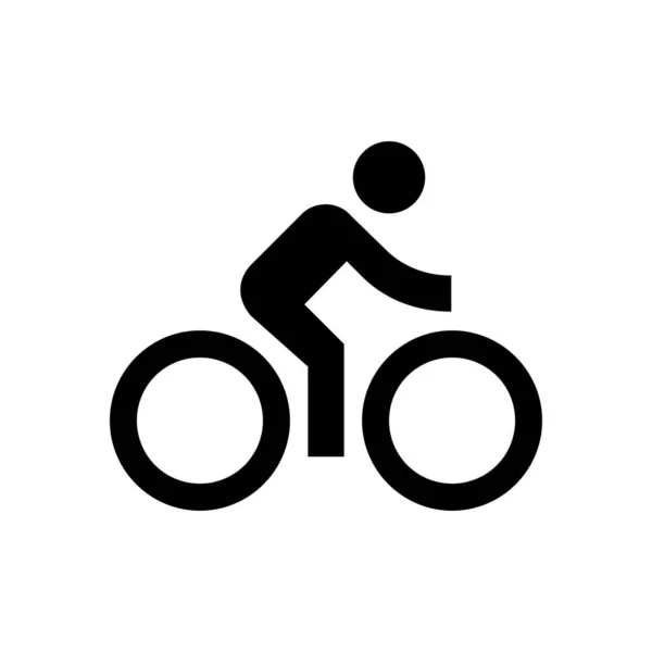 Ciclista Icono Vector Símbolo Para Diseño Plano Web — Vector de stock