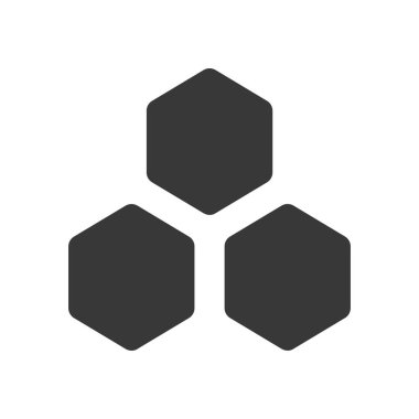 Beyaz üzerinde izole edilmiş bal peteği simgesi vektörü