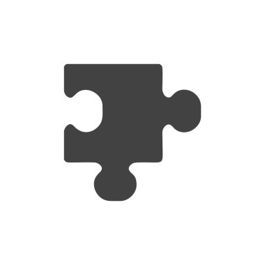 Beyaz arkaplanda bulmaca simgesi izole edildi