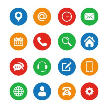 Beyaz üzerine izole edilmiş ağ simgesi kümesi