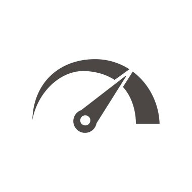 Hız simgesi vektörü beyaz üzerine izole edildi