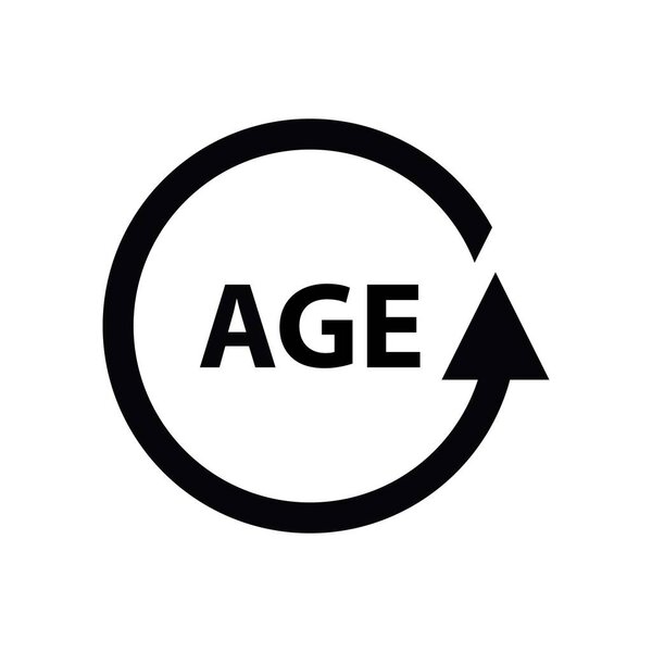 Age Vector Icon isolated on white