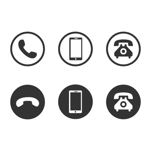 Telefoon Call Pictogrammen Symbool Vector — Stockvector