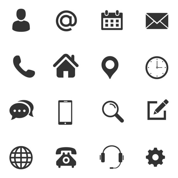 Набор векторов символов веб-символа