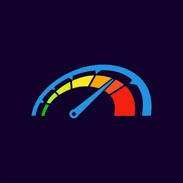 Шаблон логотипа скорости изолирован на черном фоне