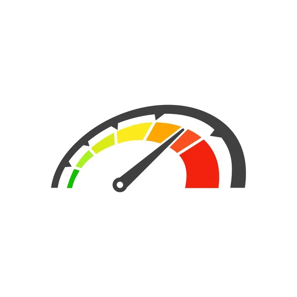 Hız Göstergesi Vektörü Beyaza Izole Edildi — Stok Vektör