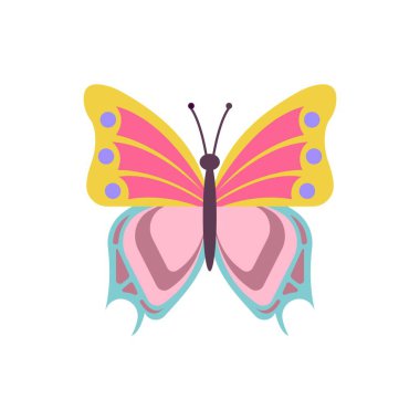 Kelebek şekli beyaz üzerinde izole