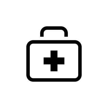 İlk yardım kutusu simgesi logosu