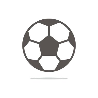 Beyazda izole edilmiş futbol simgesi