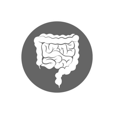 Bağırsak basit simge sembolü vektörü