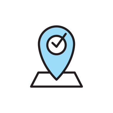 Harita Pin simgesi beyaz arkaplanda izole edildi