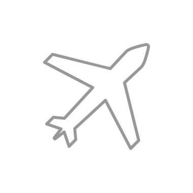 Düzlem çizgisi simgesi beyaz üzerine izole edildi