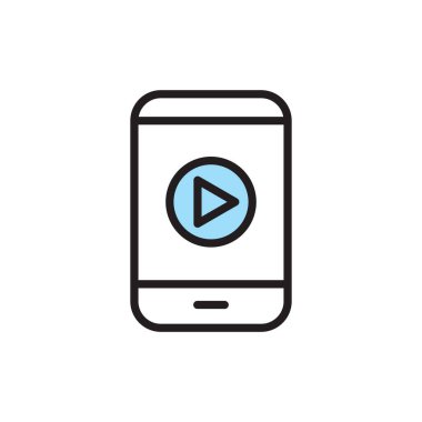 Akıllı Telefon simgesi izole edilmiş beyaz arkaplan