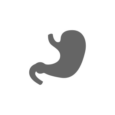 Mide simgesi beyazda izole edildi