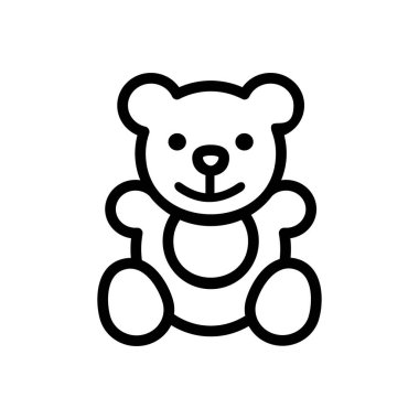 Oyuncak ayı simgesi vektörü